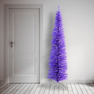 National Tree Company 7.5-ft. Slim Lavender Artificial Christmas Tree