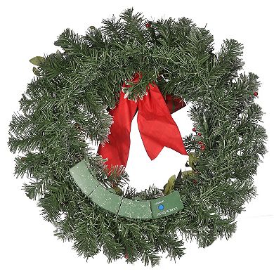 National Tree Company LED Artificial Snowy Wreath