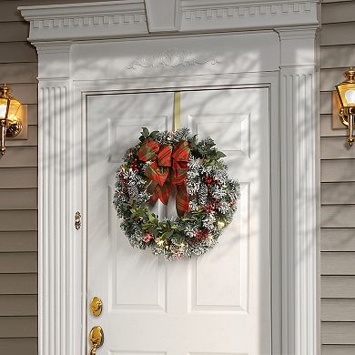 National Tree Company LED Artificial Snowy Wreath
