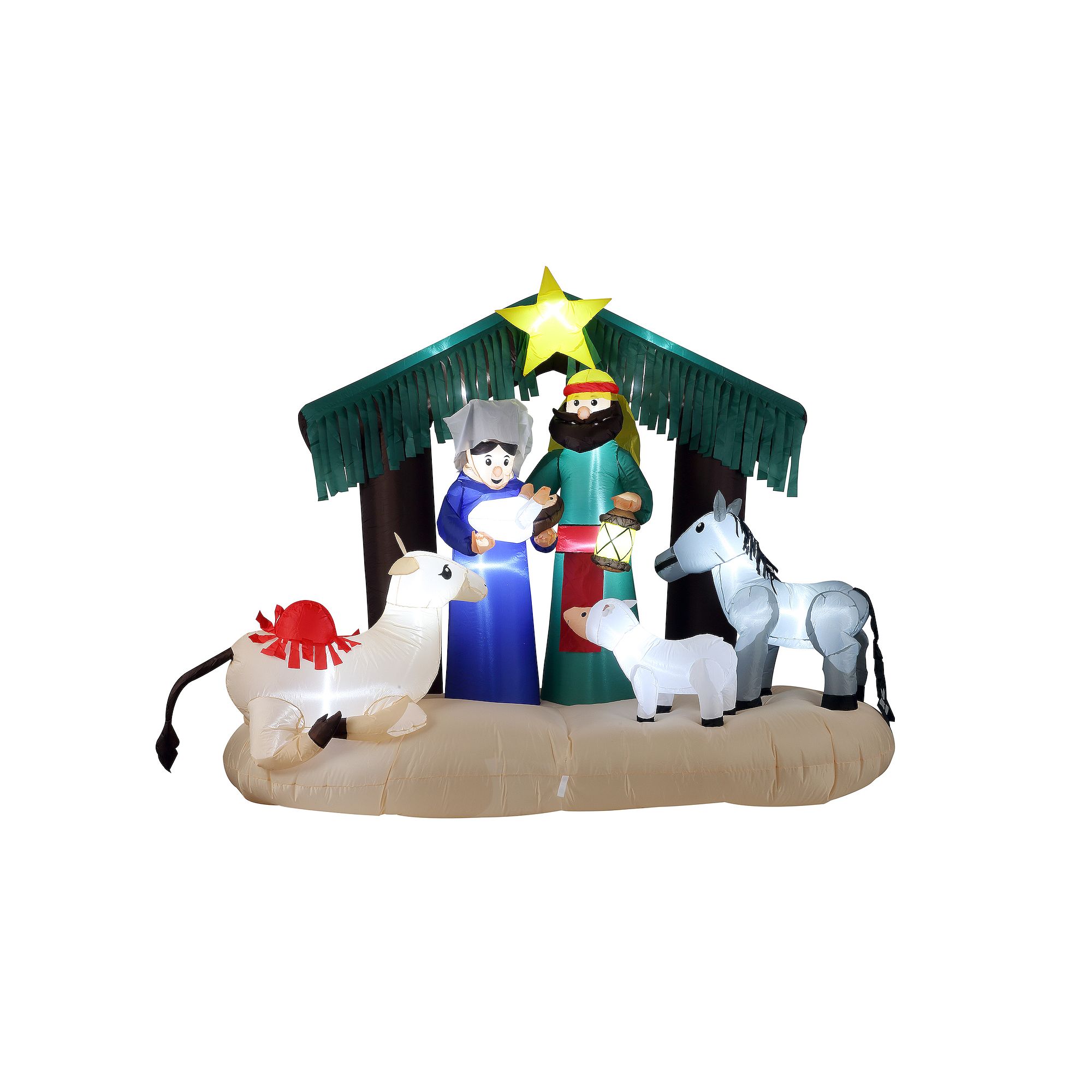 National Tree Company 6.5-ft. Light-Up Inflatable Nativity Scene Floor Deco