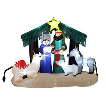 National Tree Company 6.5-ft. Light-Up Inflatable Nativity Scene Floor Decor