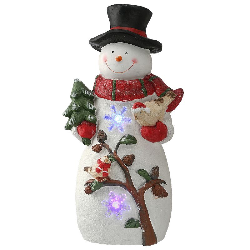 22" National Tree Company Light-Up Snowman Table Decor, White
