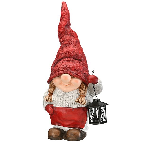 National Tree Company Female Gnome Candleholder Floor Decor