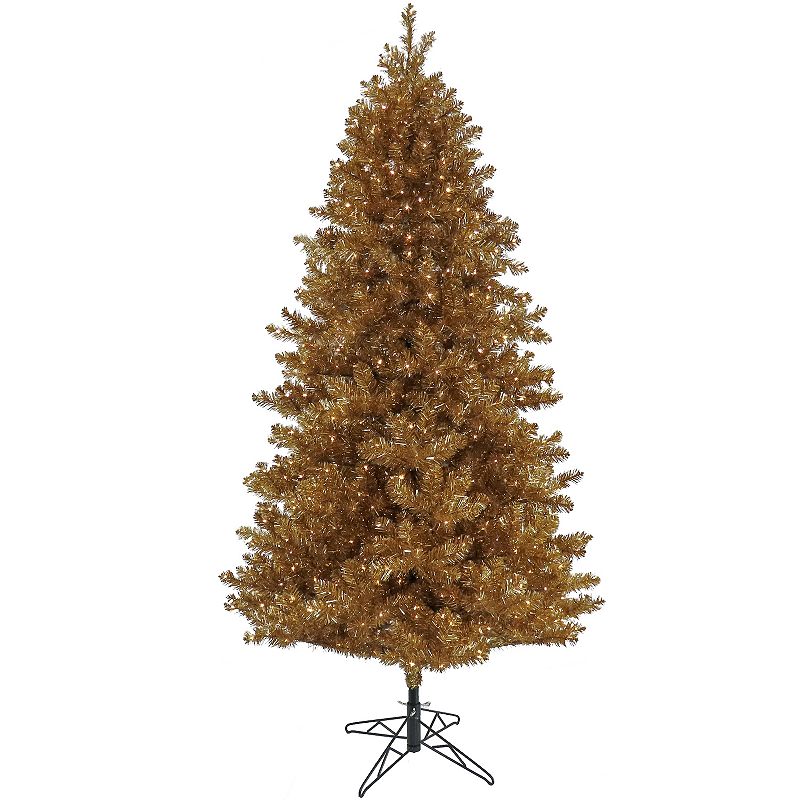 National Tree Company 7.5-ft. Pre-Lit Gold Finish Artificial Christmas Tree