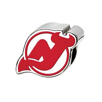 LogoArt Sterling Silver New Jersey Devils Enameled Logo Bead