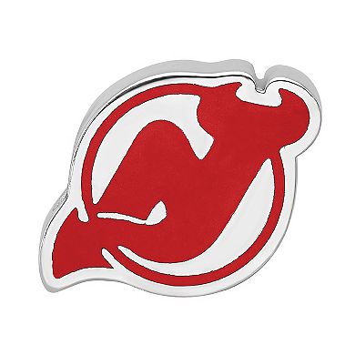 LogoArt Sterling Silver New Jersey Devils Enameled Logo Bead