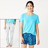 Women's Sonoma Goods For Life® 3-pc. Pajama Top, Pajama Pants & Pajama Shorts Sleep Set