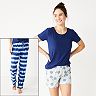 Women's Sonoma Goods For Life® 3-pc. Pajama Top, Pajama Pants & Pajama Shorts Sleep Set