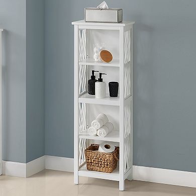 Bolton Coventry 16"W x 48"H Bath Tall Storage Shelf