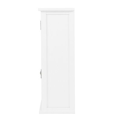 Bolton Coventry Over Toilet Wall Mounted Bath Storage Cabinet with Two Doors & Open Shelf