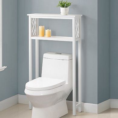 Bolton Coventry 27"W x 48"H Bathroom Over Toilet Open Storage Shelf