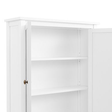 Bolton Dover Over Toilet Hutch with 2 Doors and Towel Rod