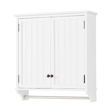 Bolton Dover Over Toilet Hutch with 2 Doors and Towel Rod