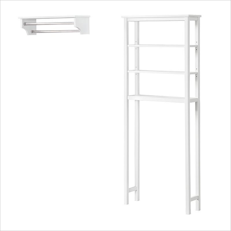 Bolton Dover Over Toilet Organizer with Open Shelving, Bathroom Shelf with 