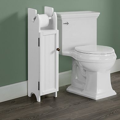 Bolton Dover 7"W x 28"H Deluxe Storage Cabinet with Toilet Paper Dispenser