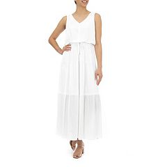 Kohls long best sale white dresses