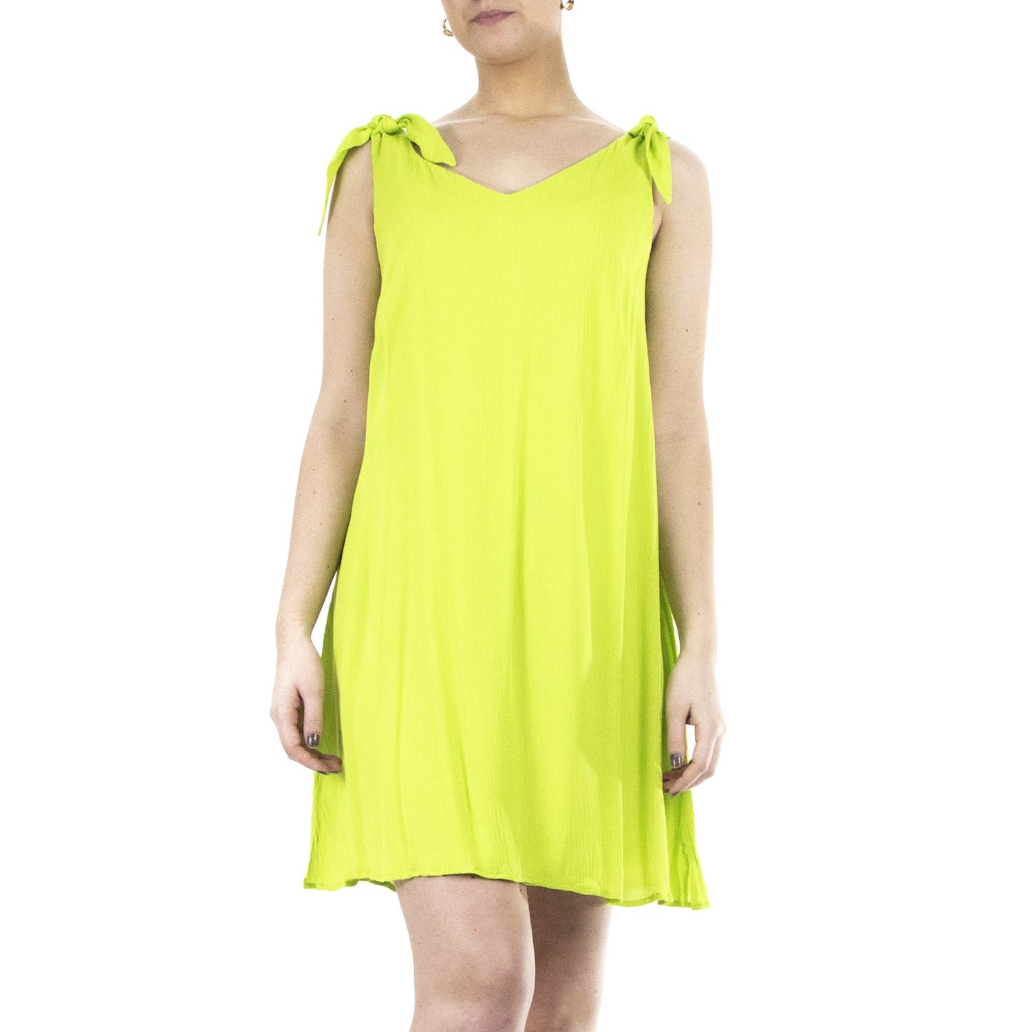 shoulder tie shift dress