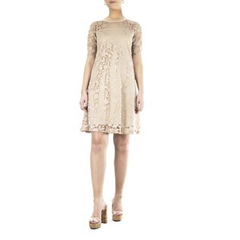 Women's Nina Leonard Burnout-Lace Swing Dress