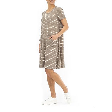 Women's Nina Leonard Dot Swing Dress