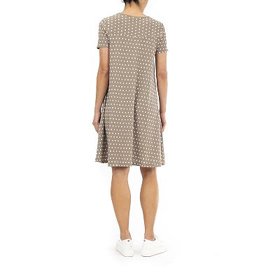 Women's Nina Leonard Dot Swing Dress