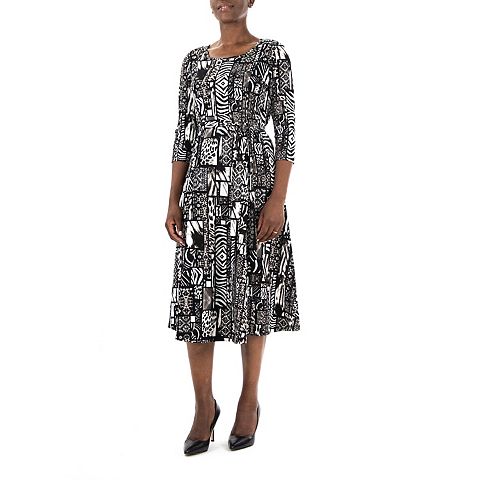 Женские платья Nina Leonard Women's Nina Leonard Sylvia Print Midi Dress