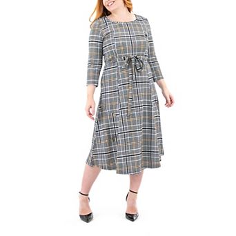 Women's Nina Leonard Sylvia Print Midi Dress