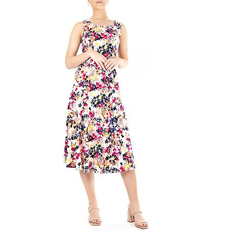 Женские платья Nina Leonard Women's Nina Leonard Print Midi Dress