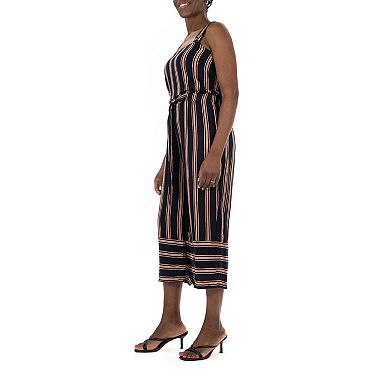 Women's Nina Leonard Print Wide-Leg Crop Jumpsuit