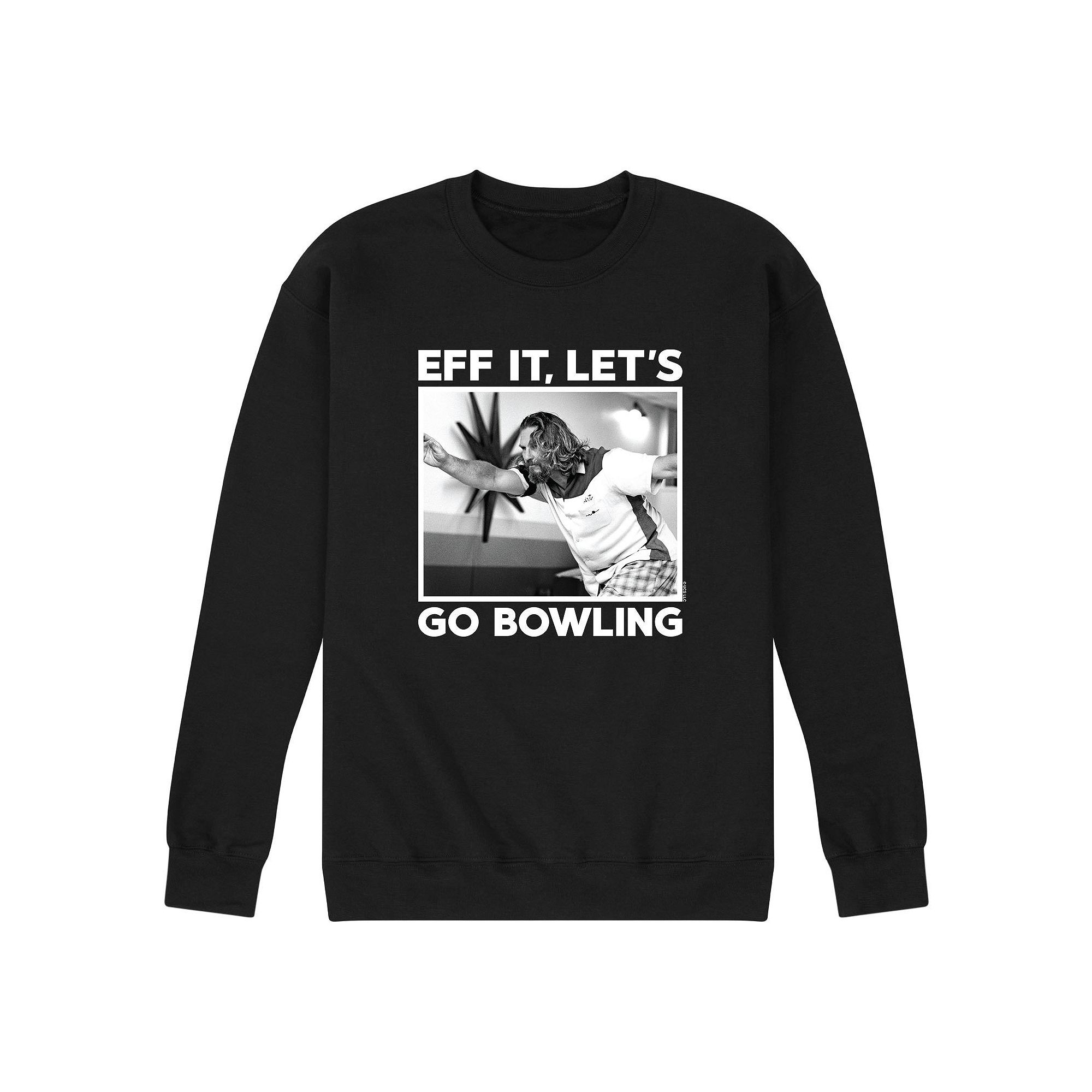Mens The Big Lebowski Go Bowling Sweatshirt, Size: Small, Black