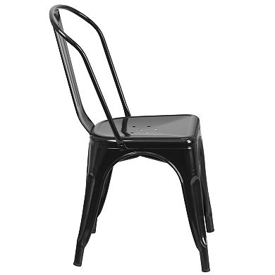 Flash Furniture Commercial-Grade Metal Indoor / Outdoor Stackable Chair