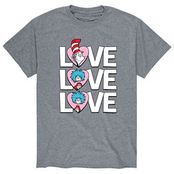 Men's Dr. Seuss The Cat In The Hat Love Stacked Tee