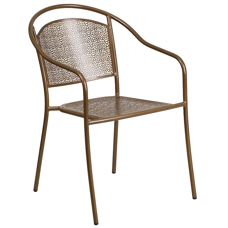 Flash Furniture Commercial-Grade Indoor / Outdoor Steel Patio Arm Chair, Go
