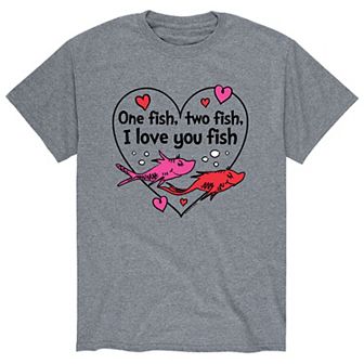 Men's Dr. Seuss "One Fish, Two Fish, I Love You Fish" Tee