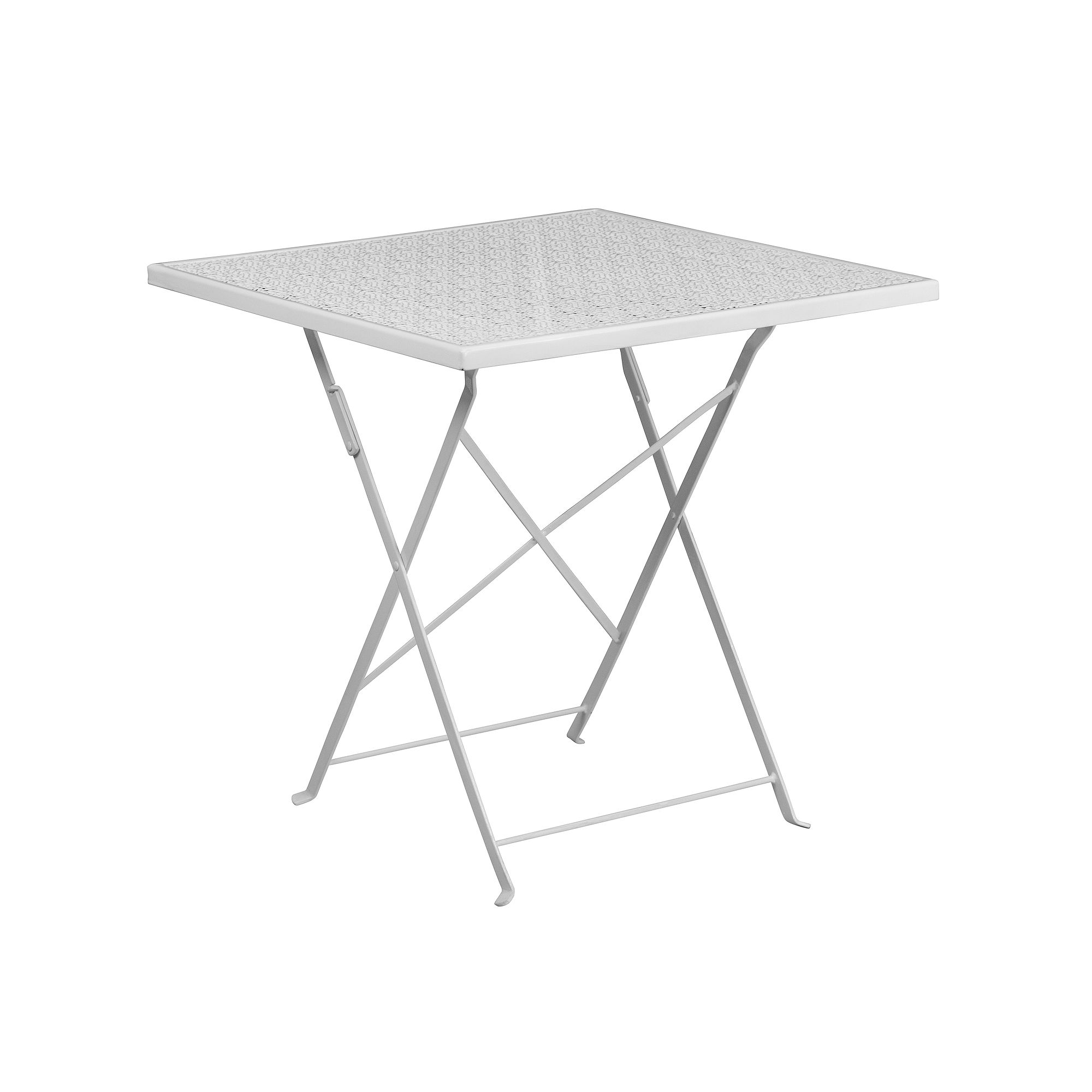 Flash Furniture Commercial-Grade Square Indoor / Outdoor Steel Folding Pati