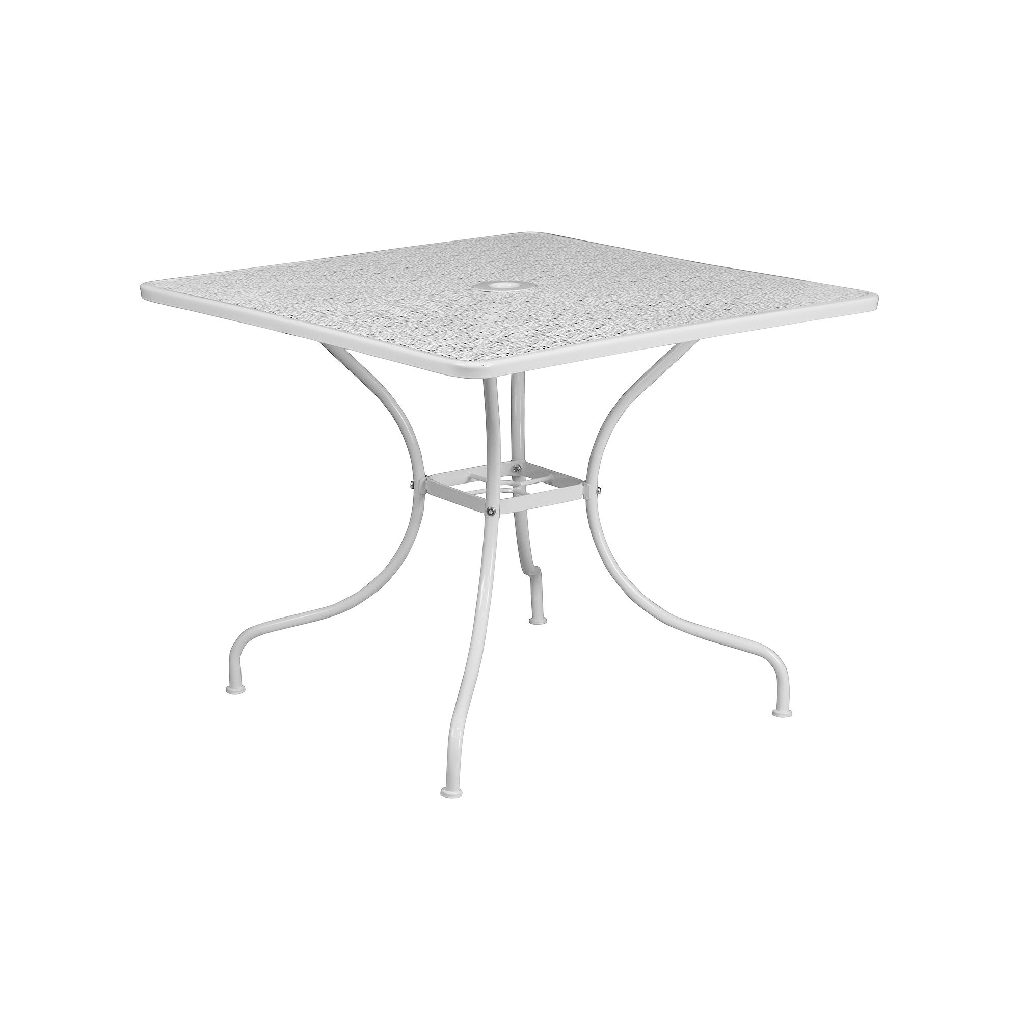 Flash Furniture Commercial-Grade Square Indoor / Outdoor Steel Patio Table 
