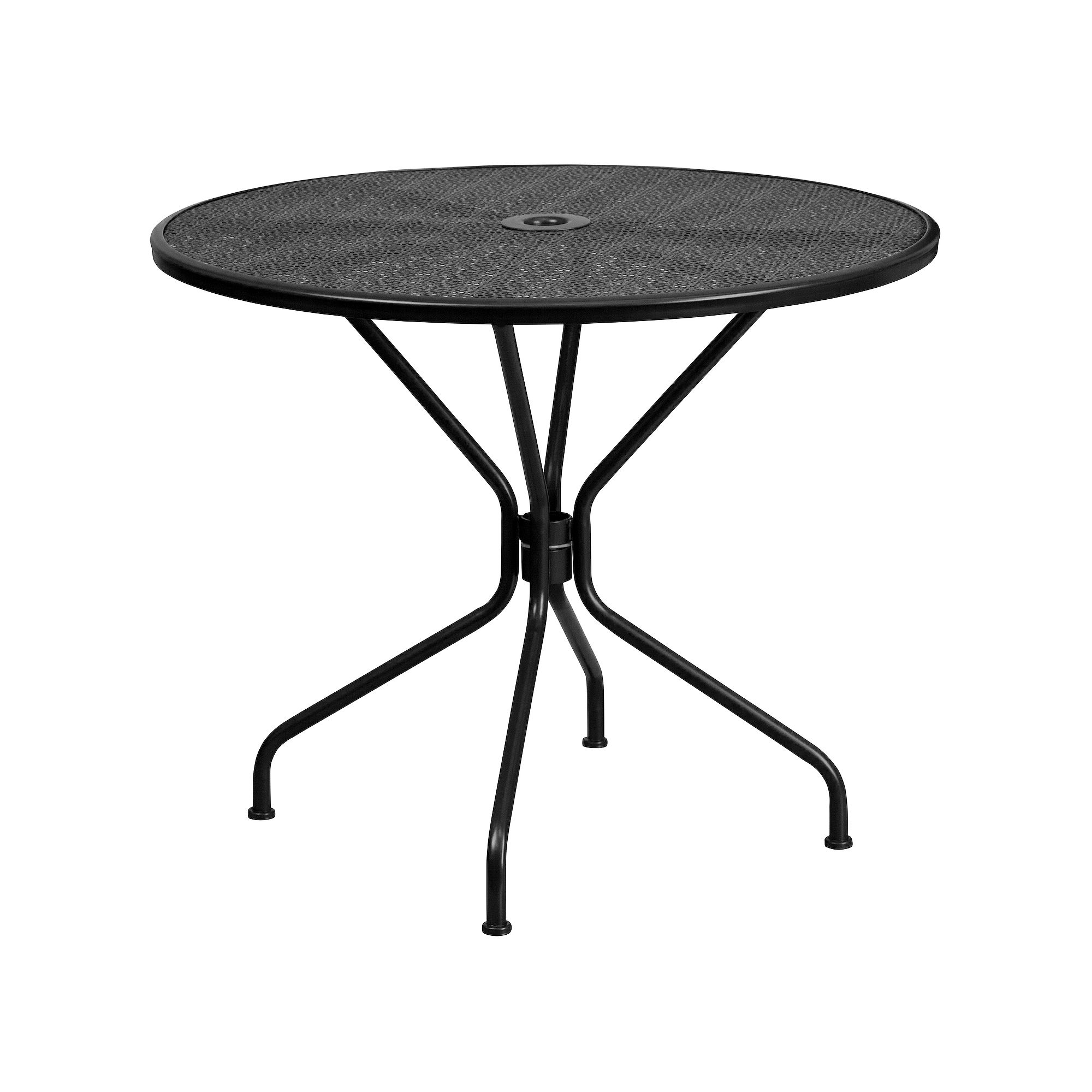Flash Furniture Commercial-Grade Round Indoor / Outdoor Steel Patio Table w