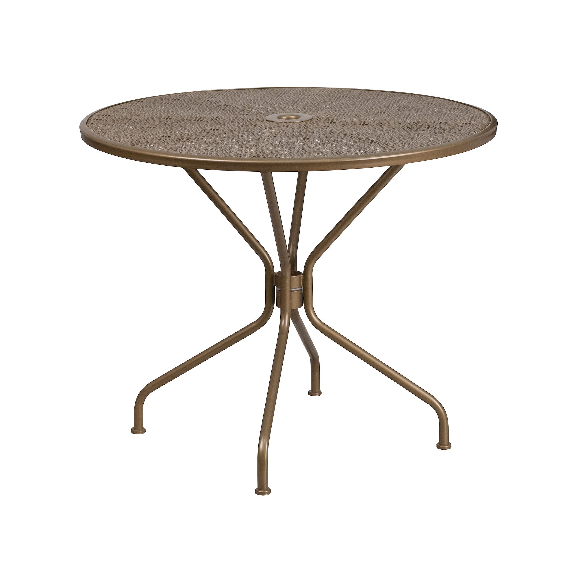 Flash Furniture Commercial-Grade Round Indoor / Outdoor Steel Patio Table w
