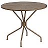 Flash Furniture Commercial-Grade Round Indoor / Outdoor Steel Patio Table with Umbrella Hole