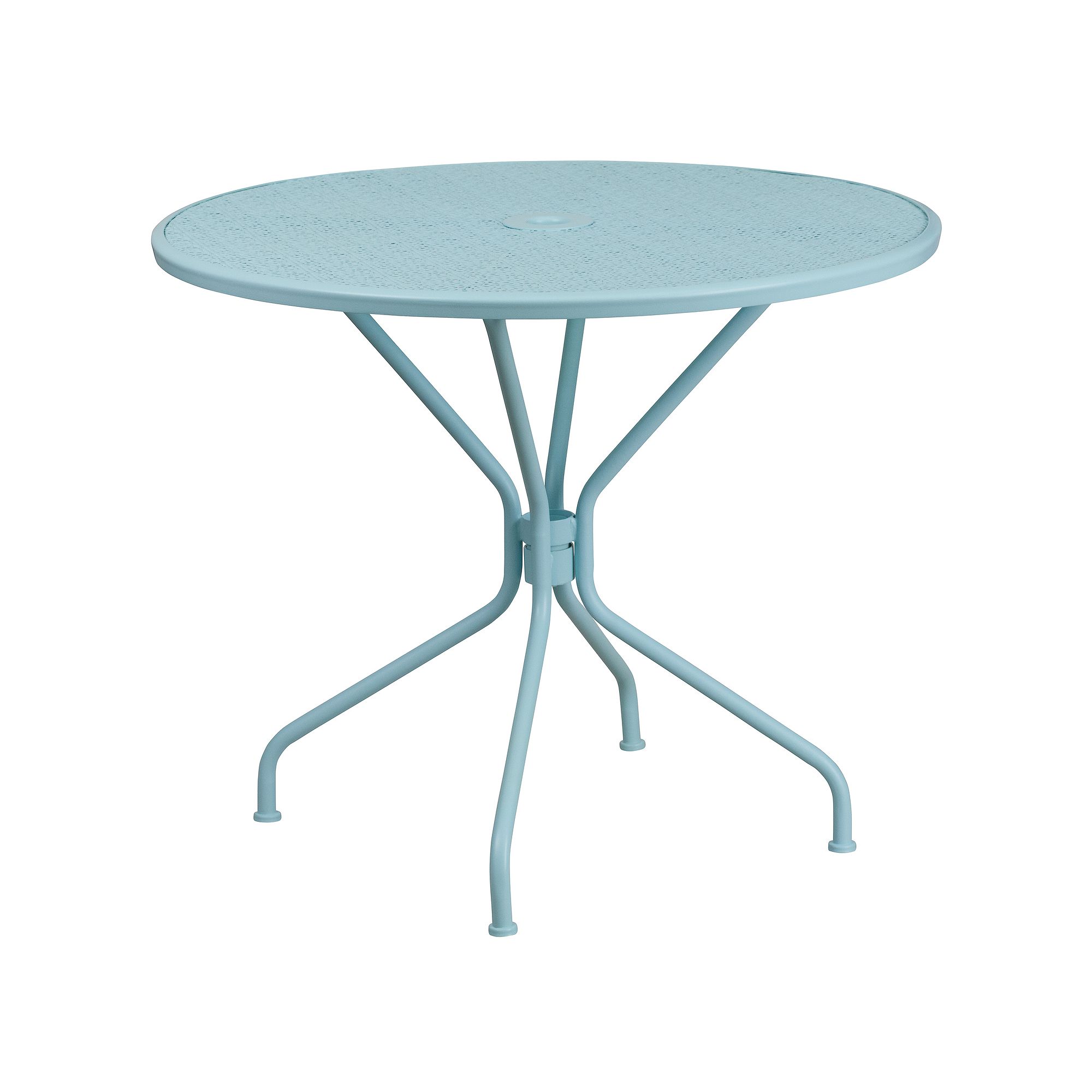 Flash Furniture Commercial-Grade Round Indoor / Outdoor Steel Patio Table w