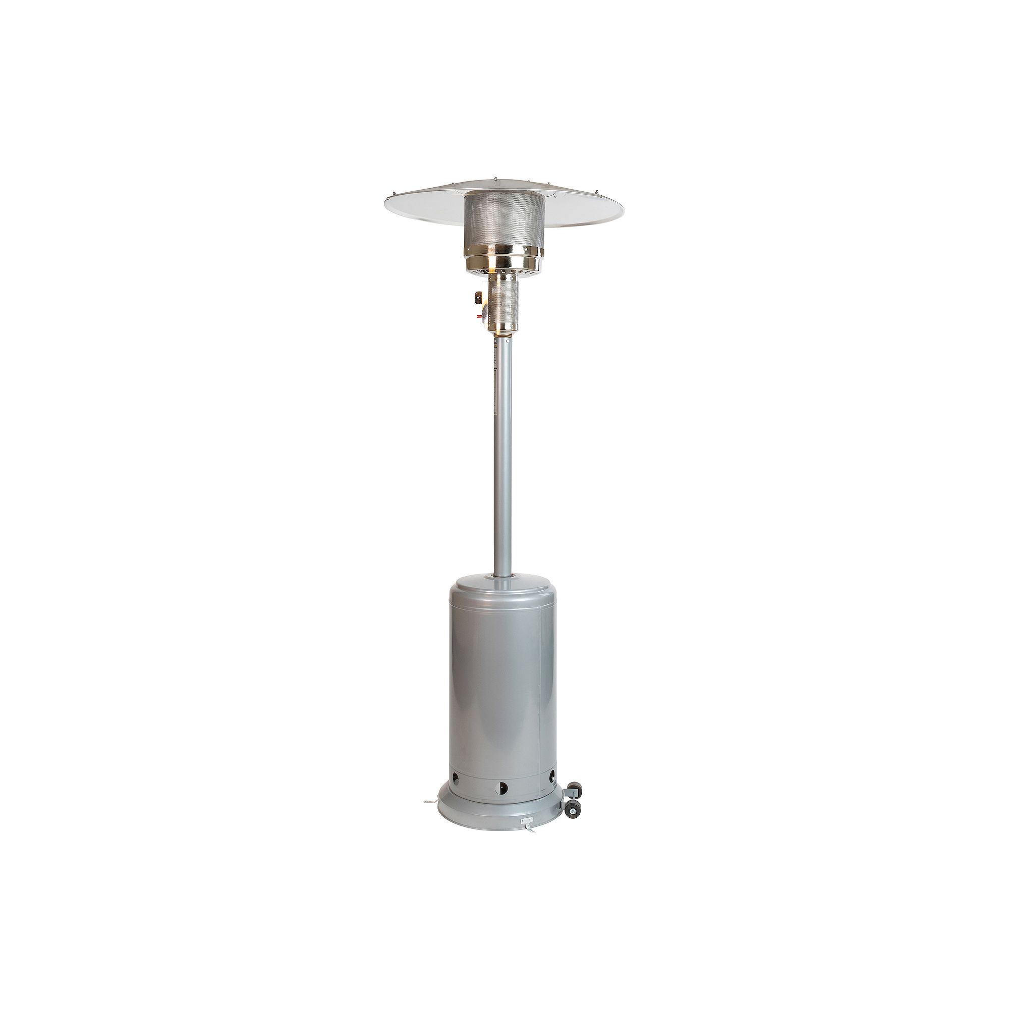 Flash Furniture 7.5-ft. 40000 BTU Propane Heater with Wheels, Silver