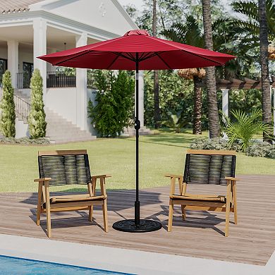Flash Furniture 9-ft. Tan Crank & Tilt Patio Umbrella