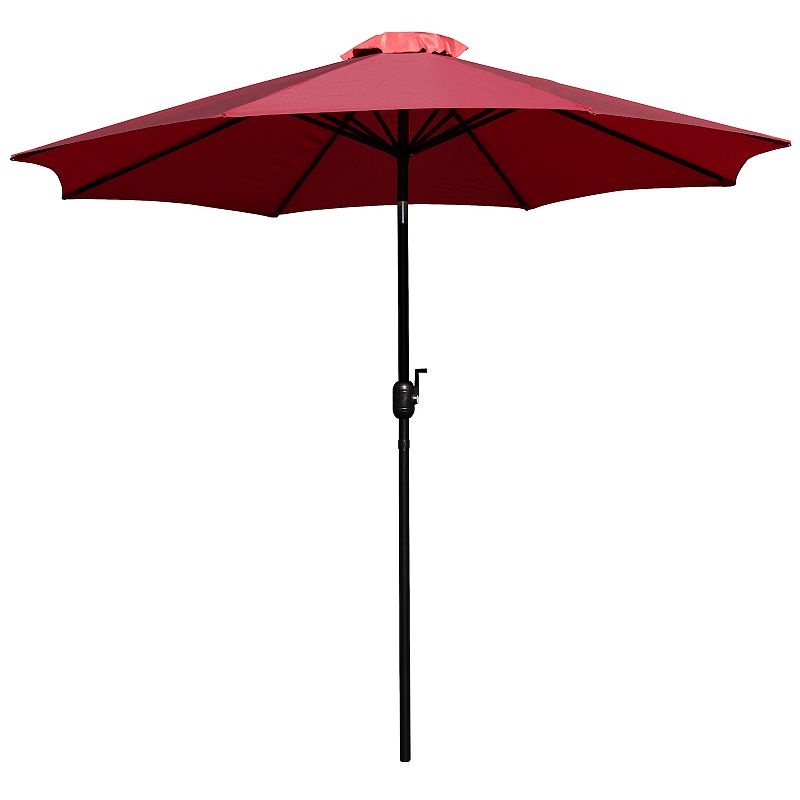Flash Furniture 9-ft. Tan Crank & Tilt Patio Umbrella, Red