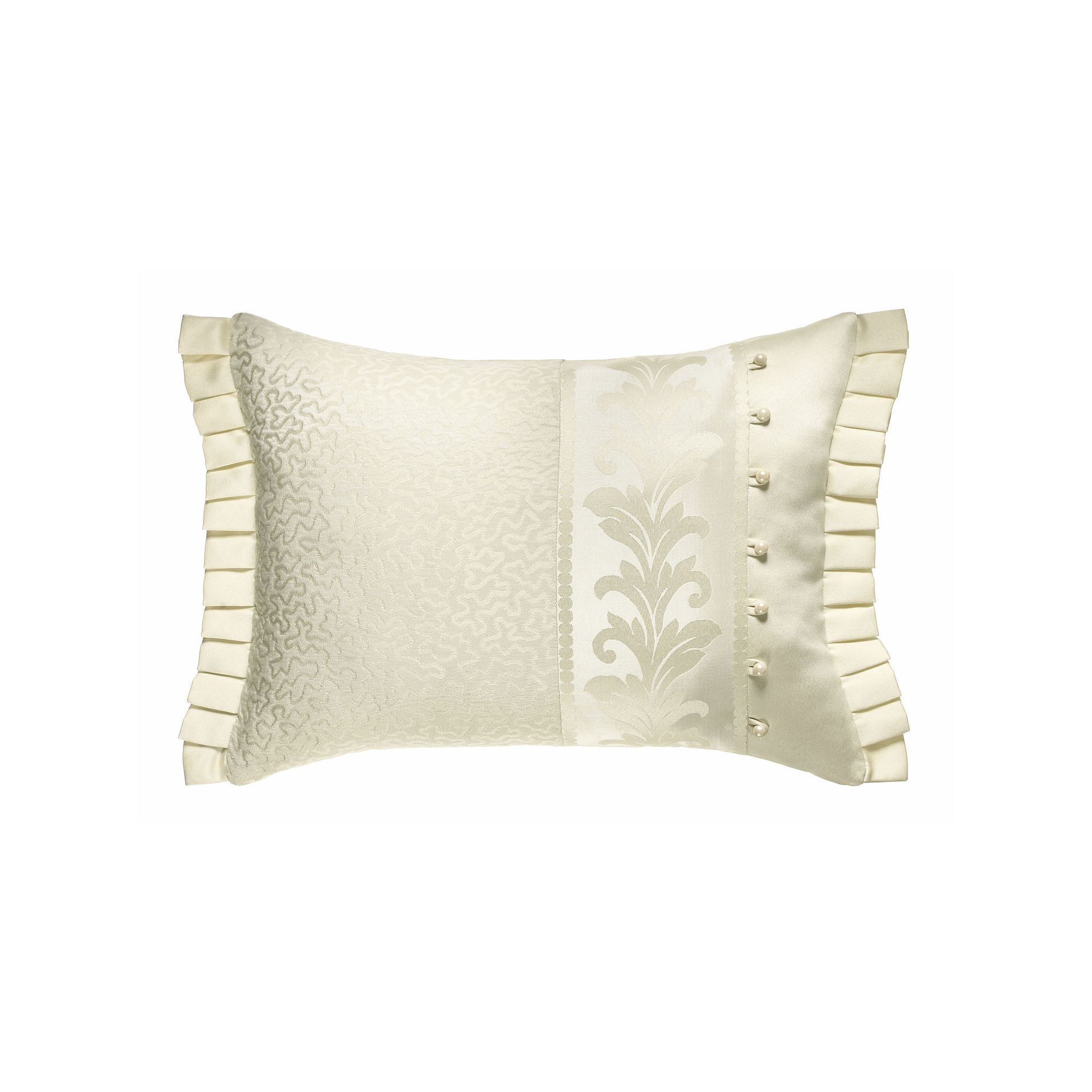 Five Queens Court Maddison Boudoir Decorative Throw Pillow, White