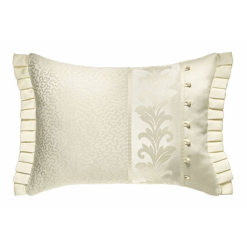 Five Queens Court Maddison Boudoir Decorative Throw Pillow, White, Fits All