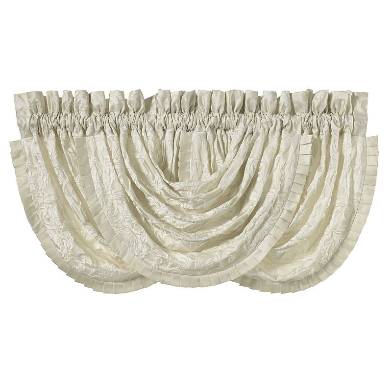 Five Queens Court Maddison Window Waterfall Valance, White