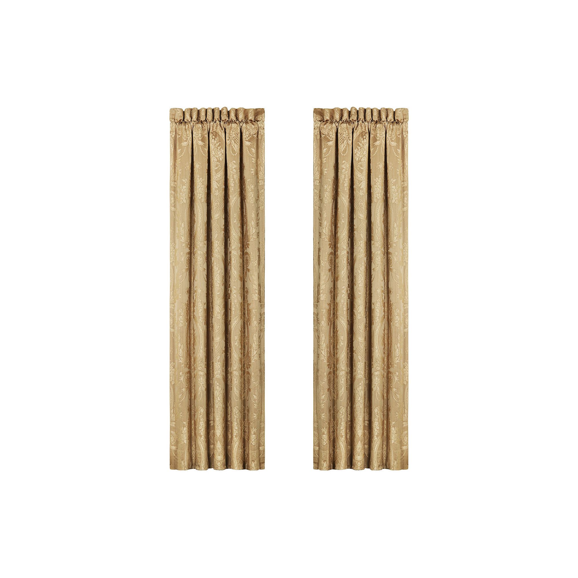 Five Queens Court Nottingham 2-pack Window Curtain Set, Yellow