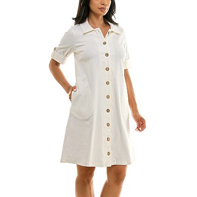 Women's Nina Leonard Shift Shirt Dress