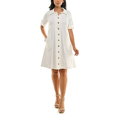 Women's Nina Leonard Shift Shirt Dress