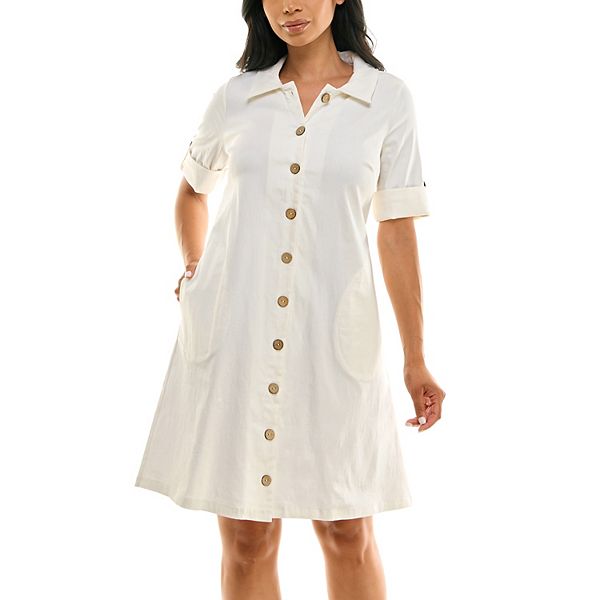 Women s Nina Leonard Shift Shirt Dress