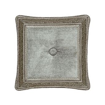 Five Queens Court Paulina Stone 16" Square Decorative Throw Pillow